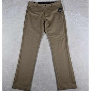 Volcom Vmonty Pants Men's 34x33 Beige Khaki Chino Casual Comfort A11313S1 NWT